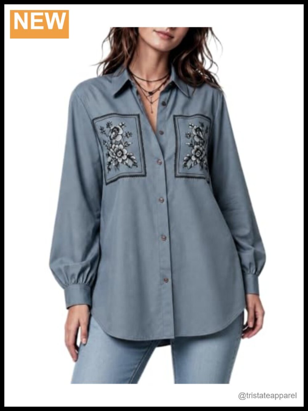 Womens Vintage Boho Oversized Tunic Top Long Sleeve Collared Shirt Dressy